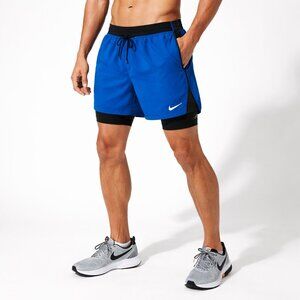 Nike Men’s XXL 2-in-1 Blue Running Shorts | Compression Liner | Dri-FIt